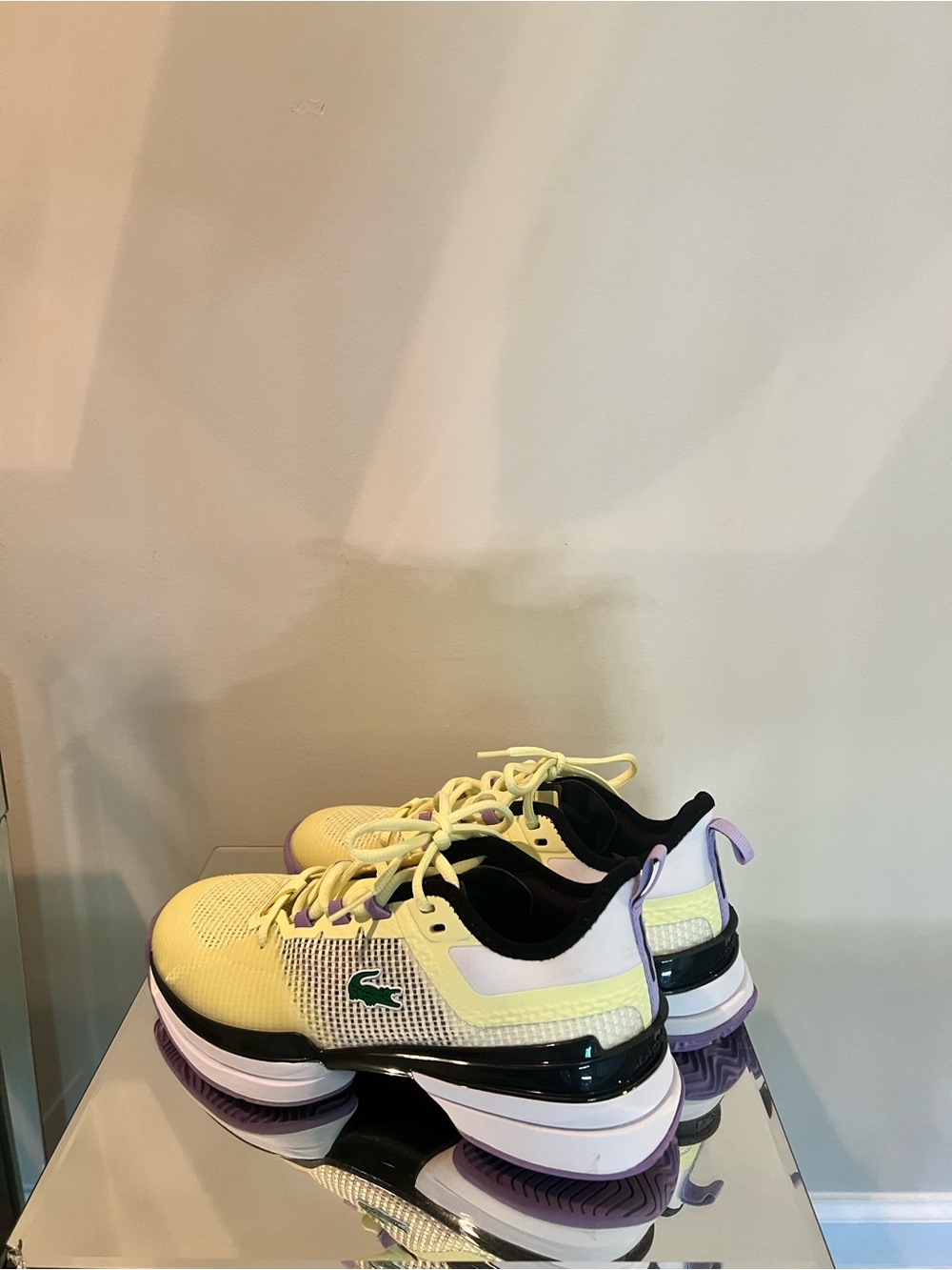 Lacoste Kids Yellow & Lavender Running Sneakers